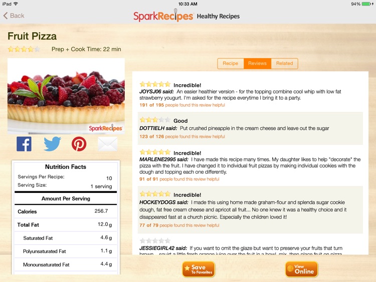 Healthy Recipes by SparkRecipes for iPad screenshot-3